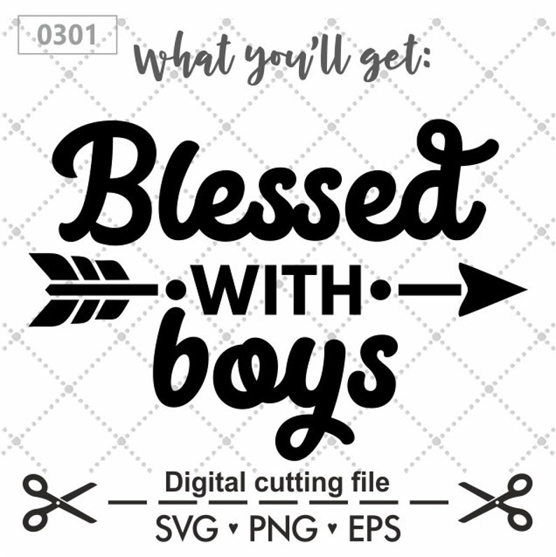 Download Blessed with boys Svg Mom of boys Svg Boy mom Svg Mom Svg | Etsy