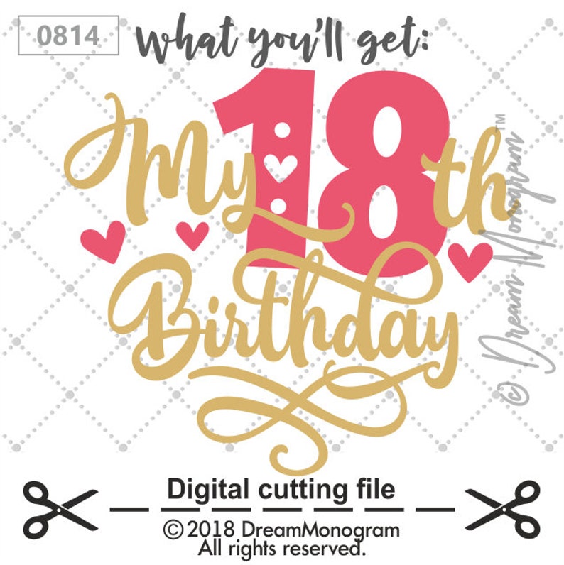 Download It's My Eighteenth Birthday Svg Eighteen My 18th | Etsy