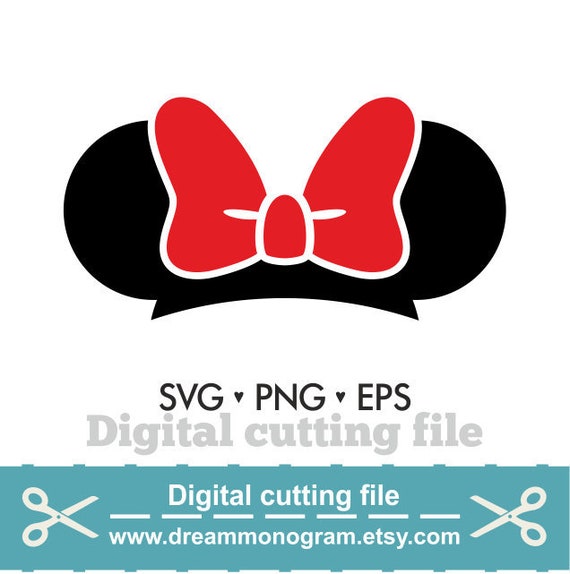 Minnie Mouse Ears And Bow SVG