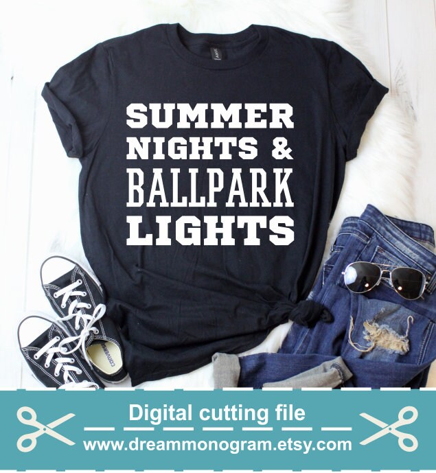 Download Summer nights and ballpark lights Svg Summer nights Svg | Etsy