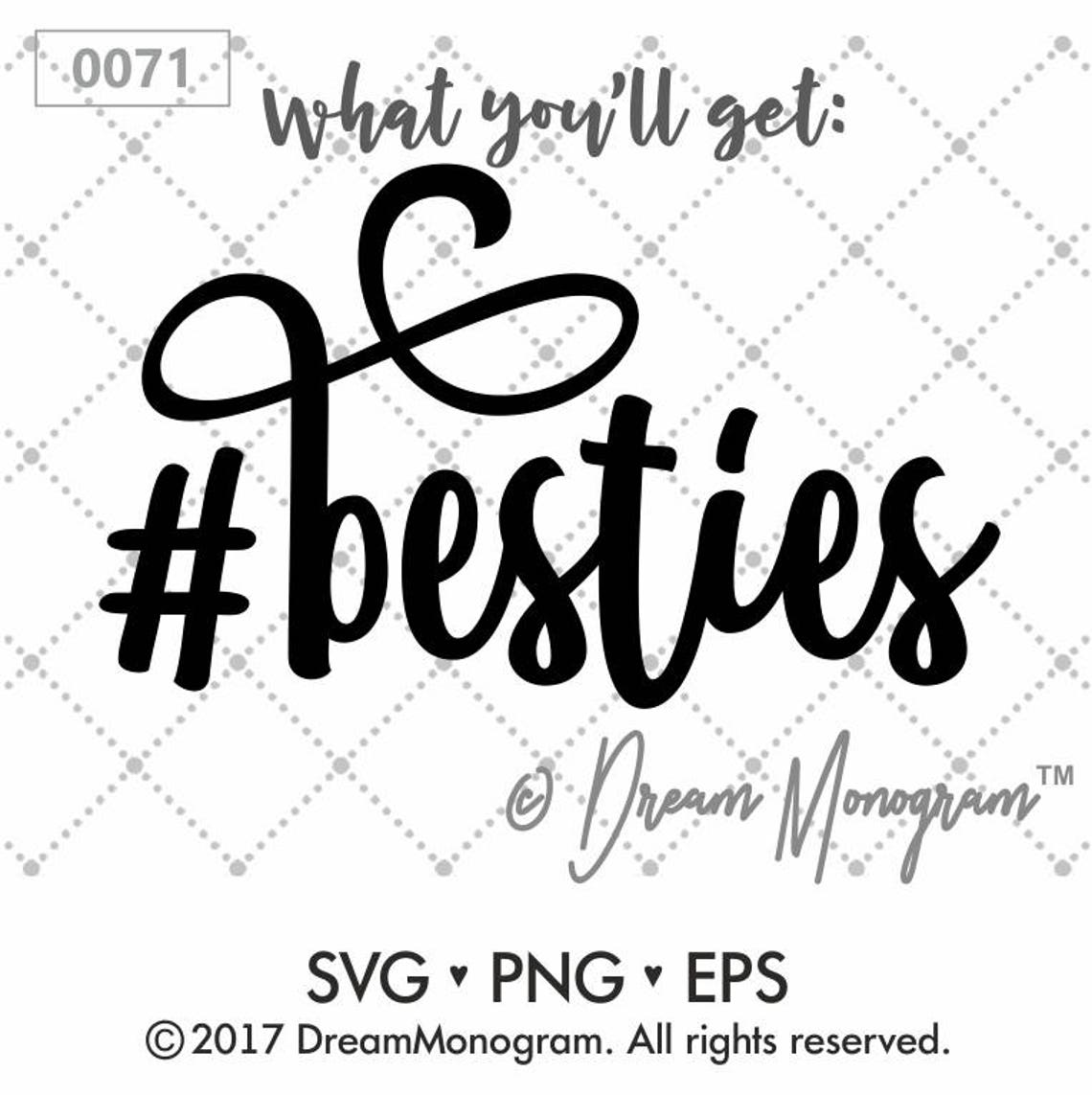 Besties Svg / Best Friends Svg / Friends Svg / Hashtag Besties Etsy