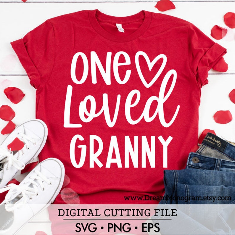 Een geliefde oma Svg Valentijnsdag Moederdag Cadeau Oma | Etsy