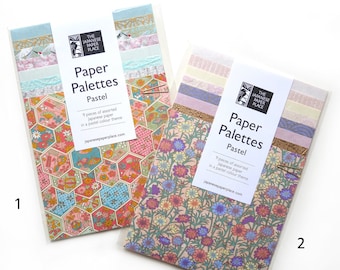 NEW! Paper Palettes "Pastel", 9 pieces of assorted Japanese paper in a pastel colour theme - perfect for cardmaking, mixed media, collage