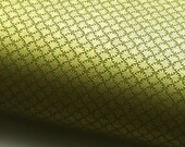 Japanese Paper Chiyogami Yuzen quot Golden Floral Ornaments on Green quot