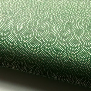 Papier japonais Chiyogami « Samekomon - Peau de requin. Points dorés sur fond vert foncé »