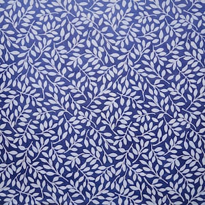 Loktapapier "Weidenzweige". Blau/Weiß. Handgeschöpftes Nepal-Papier, bedruckt.