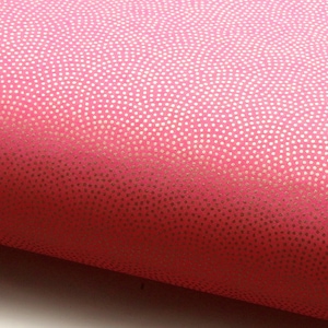 Papier japonais Chiyogami "Samekomon - peau de requin. Points dorés sur rose"