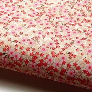 Carta giapponese Chiyogami "Fiori di ciliegio rosa e bianchi"