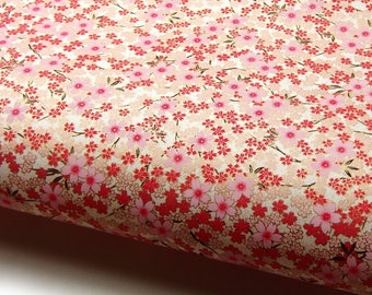 Japanpapier Chiyogami "Rosa und weiße Kirschblüten"