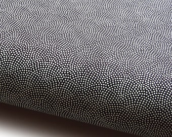 NEW! Japanese Paper Chiyogami Yuzen "Samekomon - Sharkskin. White Dots on Black."