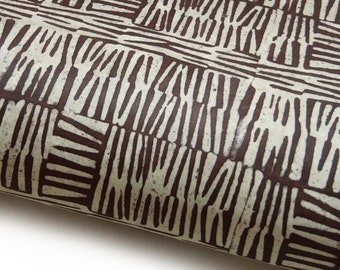 Lokta Paper "Savannah". Dark Brown. Handmade Nepalese Paper. Batik Work, Waxed, Translucent.