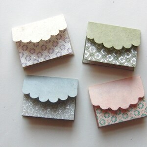 Mini Greeting Cards "Tiny Blossoms" with Envelopes, Pack of 4, Pack of 12 and Box of 24, Lokta Paper, Silk Screen Printed. 6.5 x 5.2cm image 8