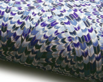 NEW! Japanese Paper Yuzen "Yabane – Arrow Feathers. Hues of Blue and Gold." Chiyogami