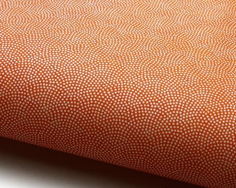 NEW! Japanese Paper Chiyogami Yuzen "Samekomon - Sharkskin. White Dots on Orange."