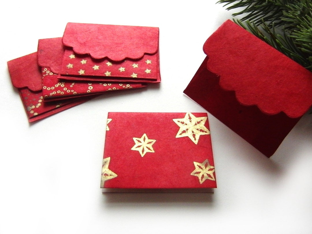 Mini Greeting Cards Set "christmas" With Envelopes, Pack of 4 and 12 ...