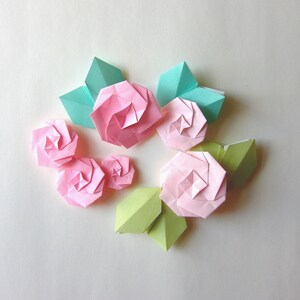 Carta per origami "Pastello" tinta unita, 12 colori, 60 fogli, 15 x 15 cm, retro bianco immagine 5