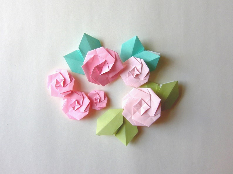 Carta per origami "Pastello" tinta unita, 12 colori, 60 fogli, 15 x 15 cm, retro bianco immagine 5