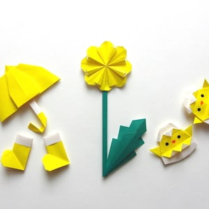 Origamipapier uni, 100er Pack, schwarz, orange, blau, gelb und rosa, uni, 100 Blatt, 15 x 15cm, Rückseite weiß Bild 1