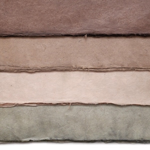 Papel Lokta. Tons de terra 2. Papel nepalês feito à mão.