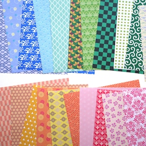 NEW! Origami 24 Japanese Patterns, 96 sheets, 15 x 15cm, colour on one side