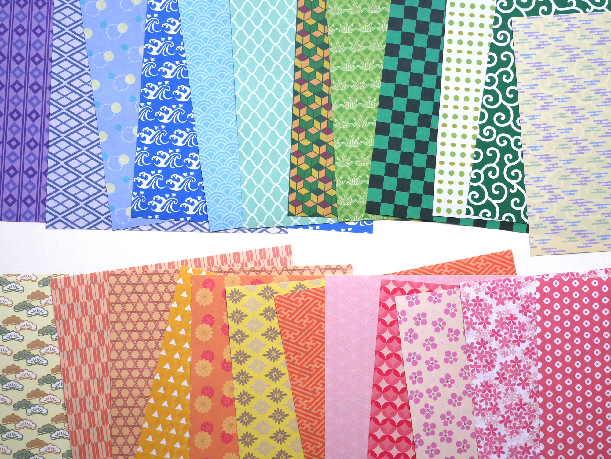Lot Block 100 Sheets of Japanese Paper From Kyoto for Origami Folding 