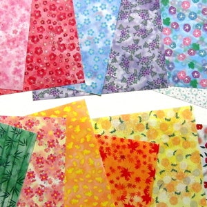 Origami 12 Seasonal Patterns - Floral, 96 sheets, 15 x 15cm, colour on one side