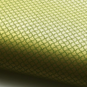 Papier japonais Chiyogami « Ornement floral. Or sur vert »