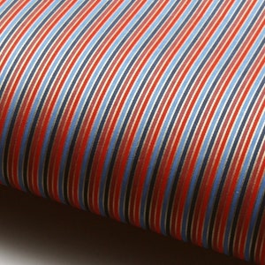 Carta giapponese Chiyogami "Righe. Oro, rosso, bordeaux, azzurro e blu scuro." Yuzen