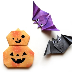 NEW! Origami HALLOWEEN-Set by Kamikey (YouTube), 12 Patterns, 72 Sheets, 15 x 15cm, color on one side