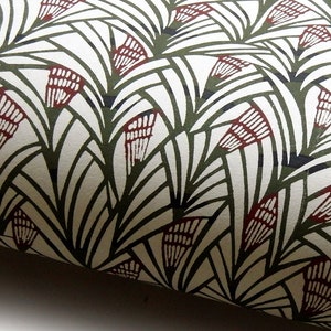 Papier japonais Katazome shi « Rizière. Vert et marron sur nature. »