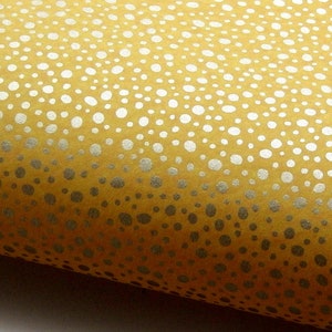 Japanpapier Chiyogami "Punkte. Gold auf Gelb."