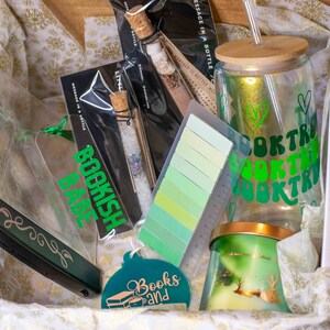 Haunted Forest Moodbox| Green Themed| Readers Self-care box| Reading Accessories box| Christmas Gift| Gift for Readers|