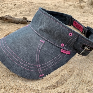 Hothead Women&#39;s Men&#39;s Large, Wide Brim Sun Visor in Faded Black