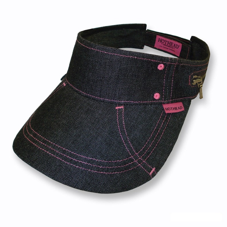 Hothead Black Denim Custom Sun Visor Womens Visors Mens Etsy