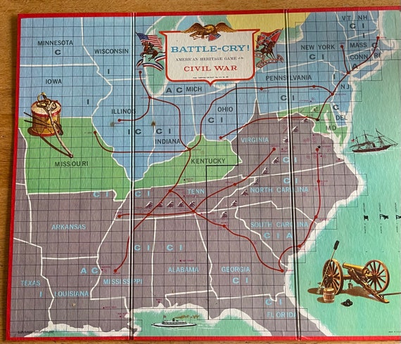 Battle Cry Milton Bradley American Heritage Vintage Board Game