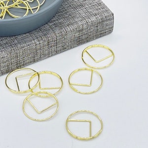 Gold Circle Paper Clips