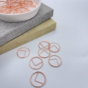 Rose Gold Circle Paper Clips
