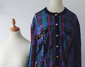 Colorful vintage retro 1980's blouse