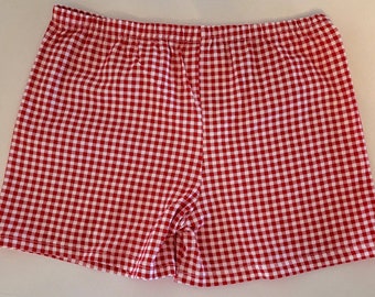 school boxer shorts to coordinate with the gingham dresses