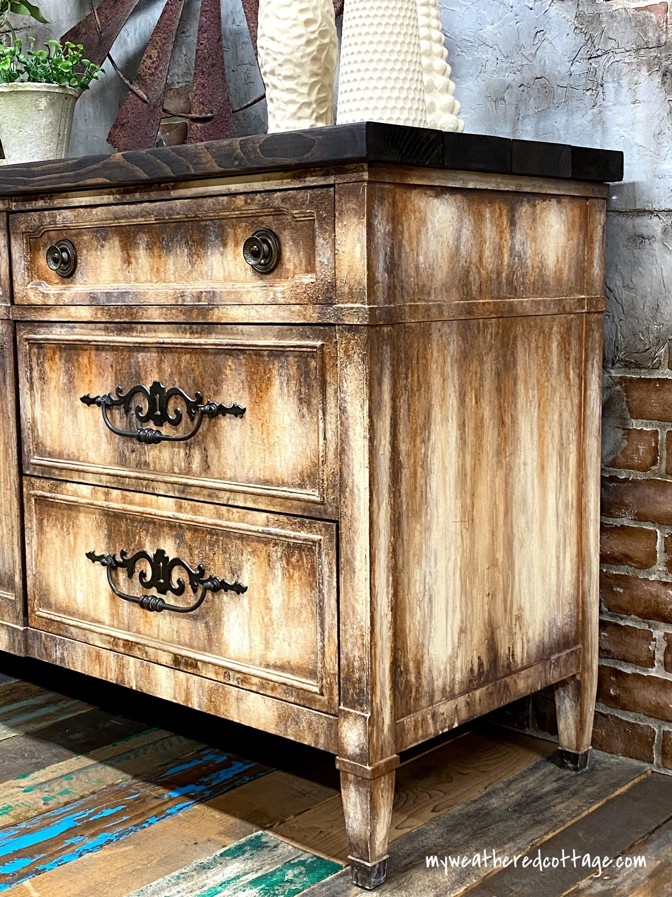 SOLD White Rustic Dresser Farmhouse Buffet Sideboard French Etsy