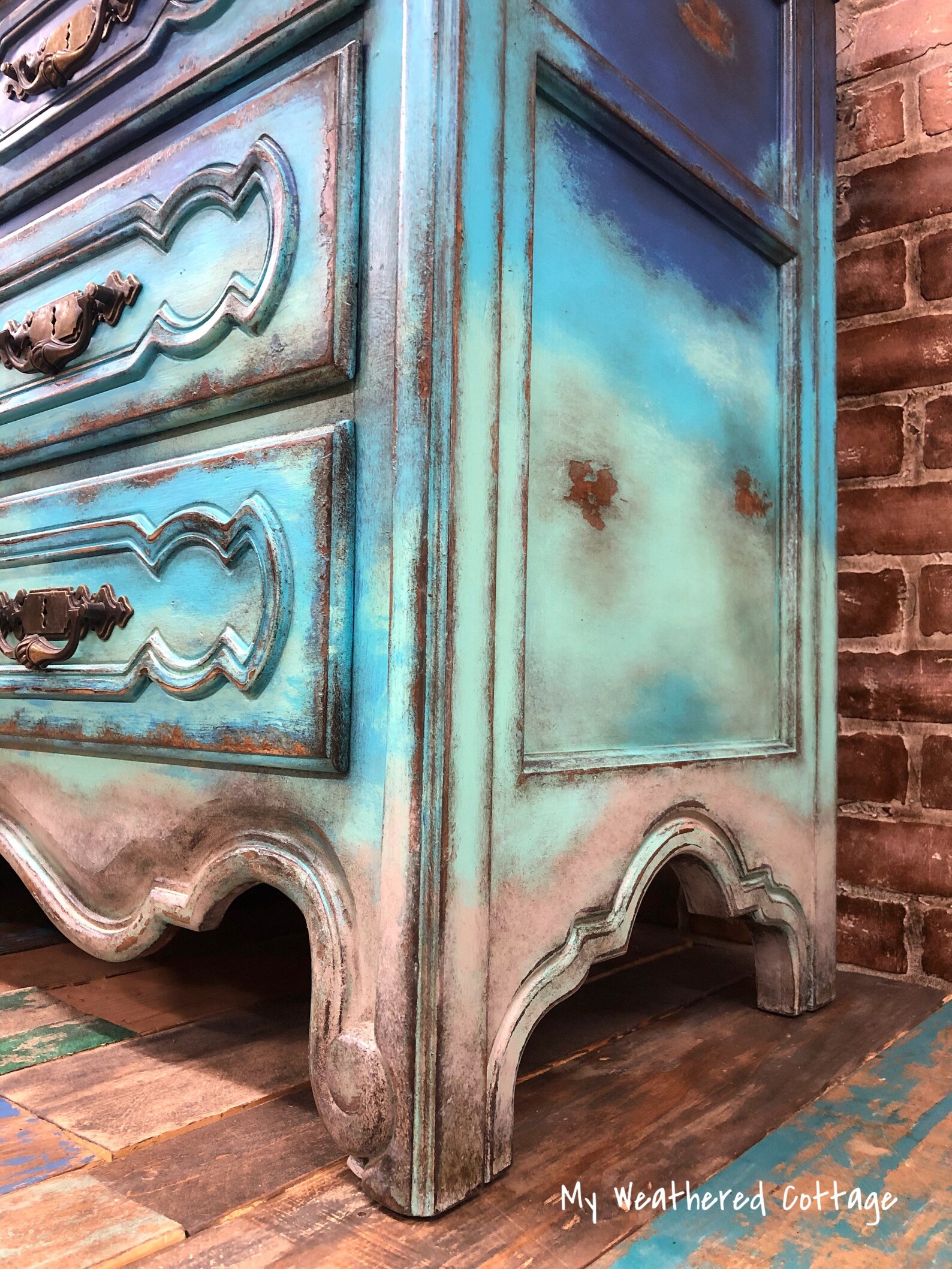 Rustic Beach Coastal Painted Furniture Upcycled CUSTOM ORDER Etsy