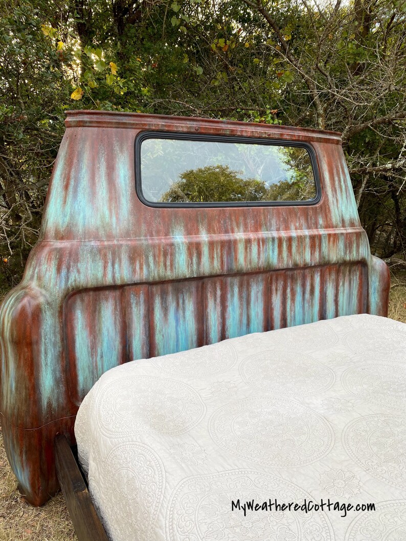 SOLD Repurposed Queen Size Bed Rustic Chevy Truck Bed Etsy