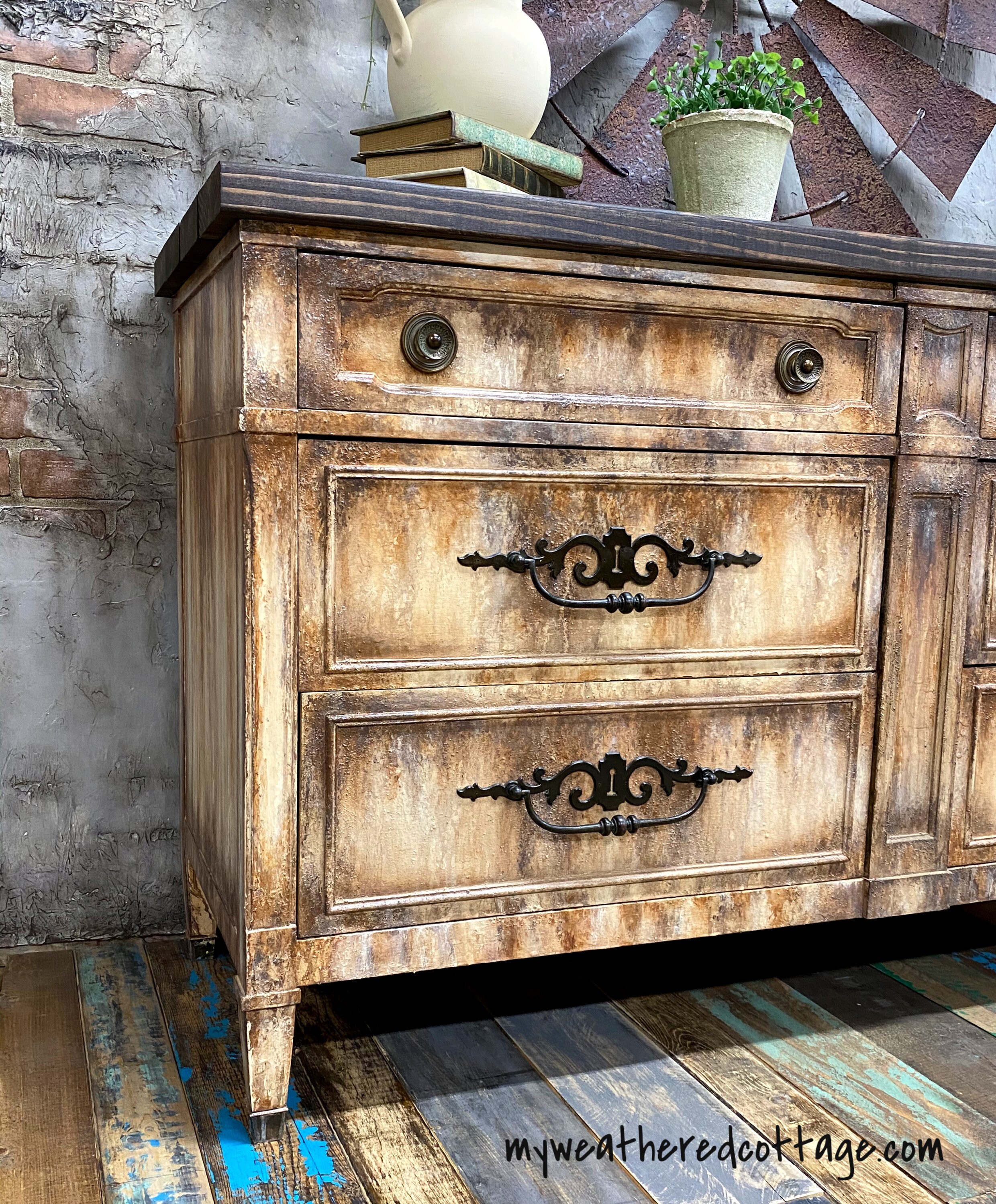 SOLD White Rustic Dresser Farmhouse Buffet Sideboard French Etsy