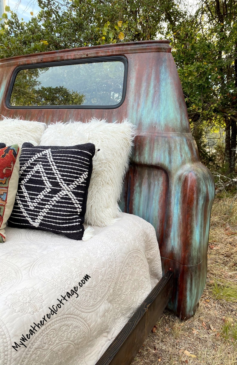 SOLD Repurposed Queen Size Bed Rustic Chevy Truck Bed Etsy