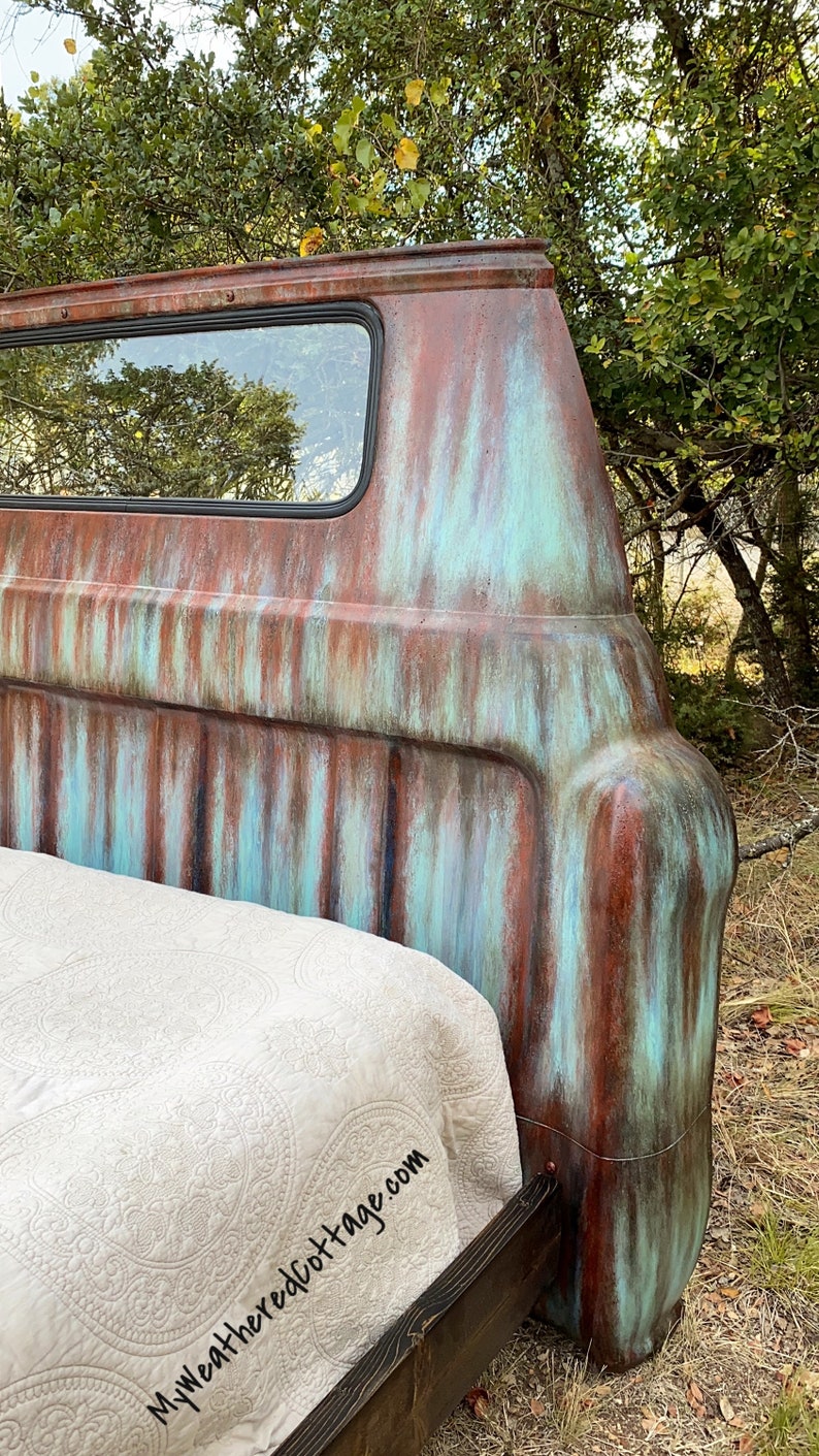 SOLD Repurposed Queen Size Bed Rustic Chevy Truck Bed Etsy