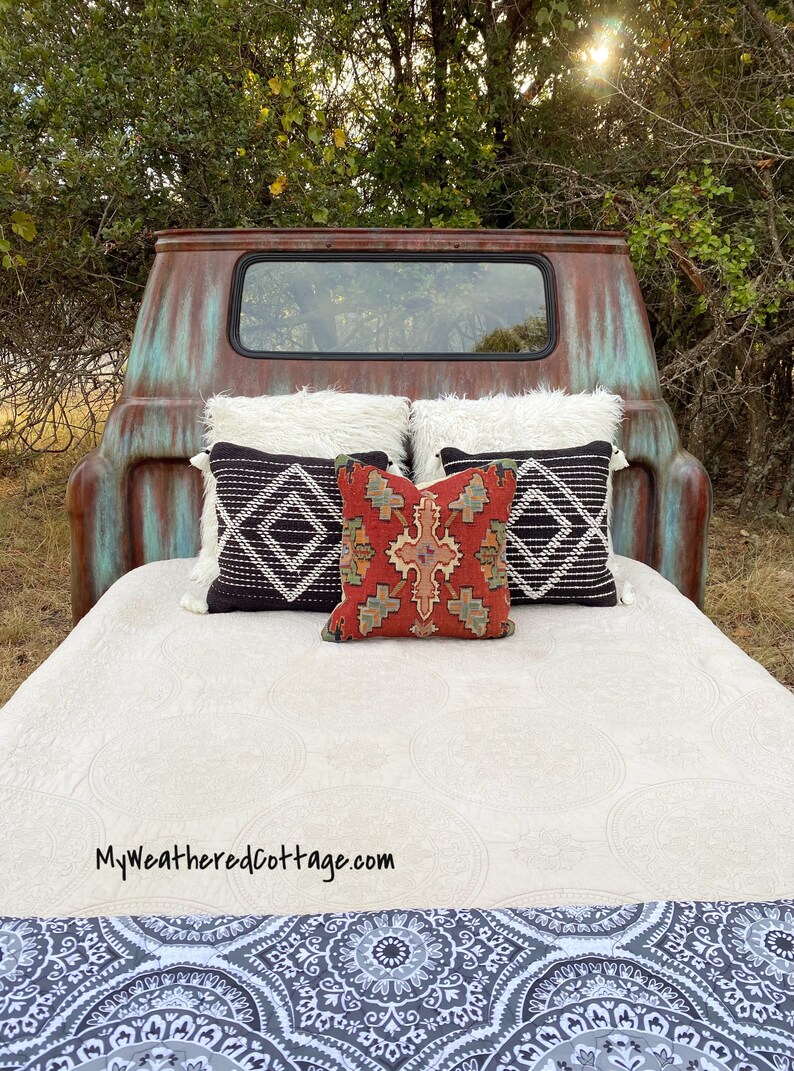 SOLD Repurposed Queen Size Bed Rustic Chevy Truck Bed Etsy