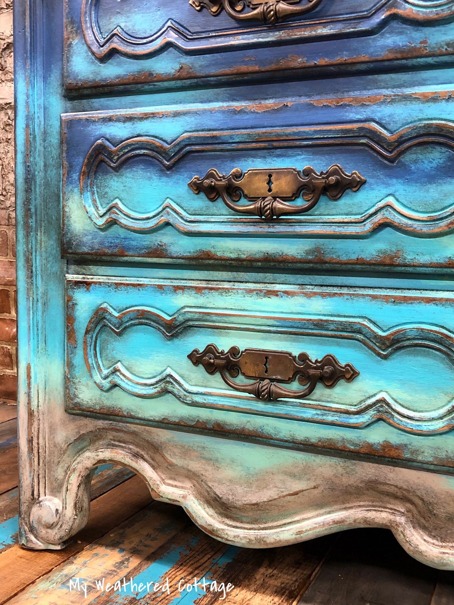 Rustic Beach Coastal Painted Furniture Upcycled CUSTOM ORDER Etsy