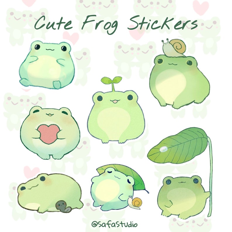 Frog sticker sheet