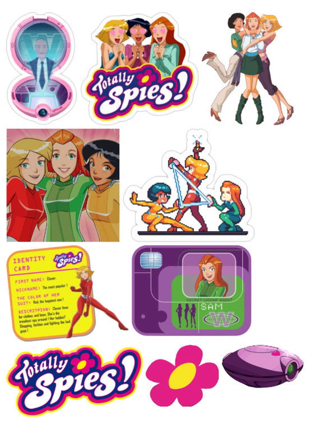 Totally Spies Sticker Pack waterproof Etsy