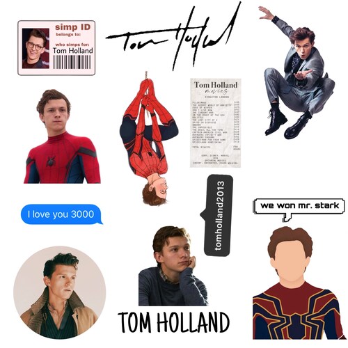Tom Holland Spiderman Sticker Pack Etsy